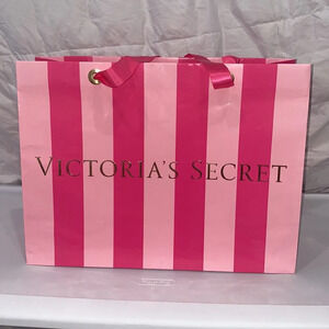 Victori Secret Pink Striped Shopping Gift Bag